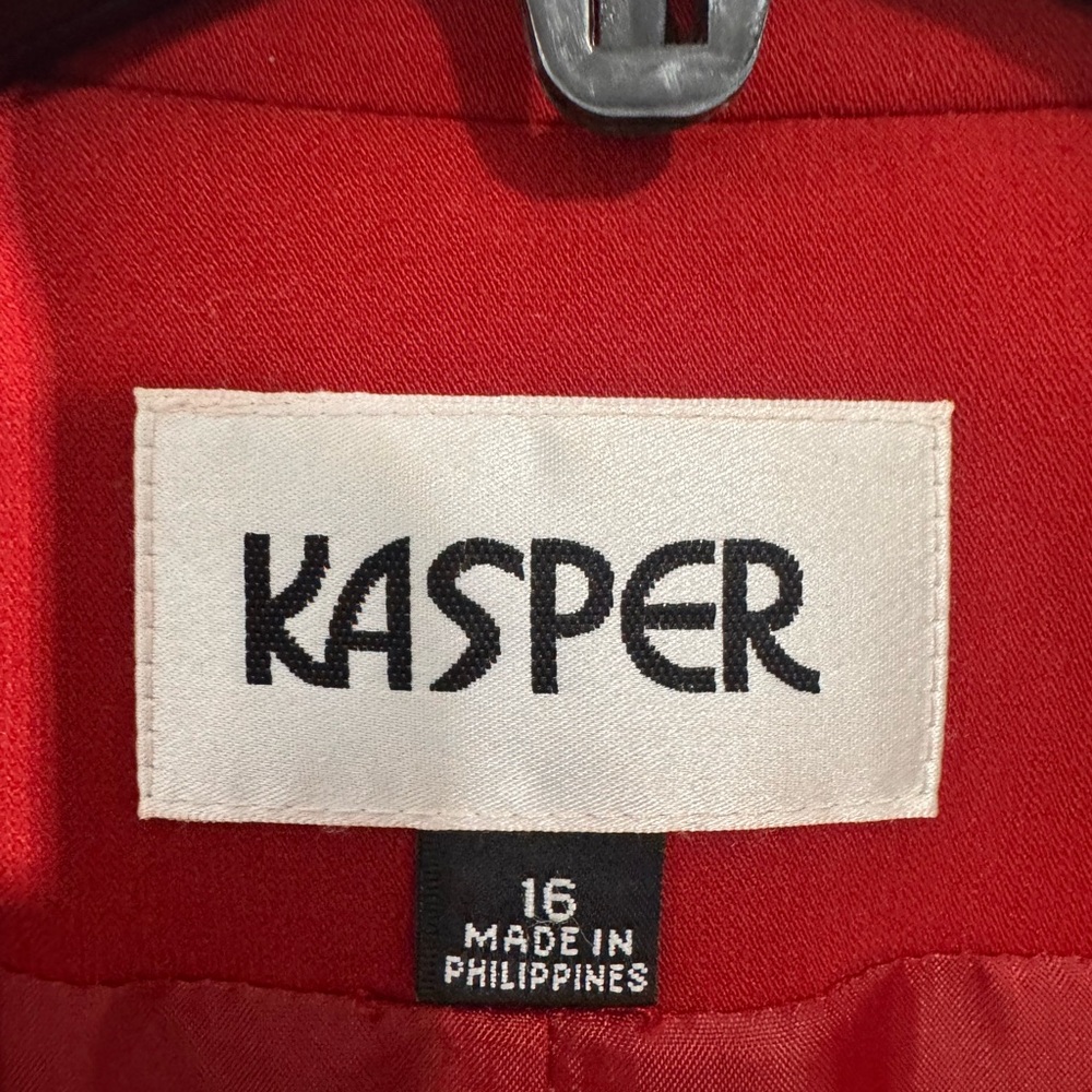 Kasper Women's Red Blazer/Skirt Set - Picture 11 of 14